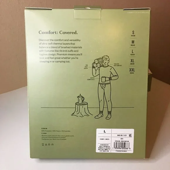 GOODFELLOW & CO Men's Tall Premium Long Sleeve Thermal Undershirt NEW IN BOX! - Picture 5 of 11